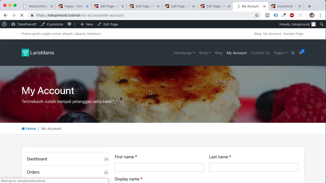 Video Tutorial Theme 2.01 : Halaman Penting WooCommerce (WooCommerce Fast Track)