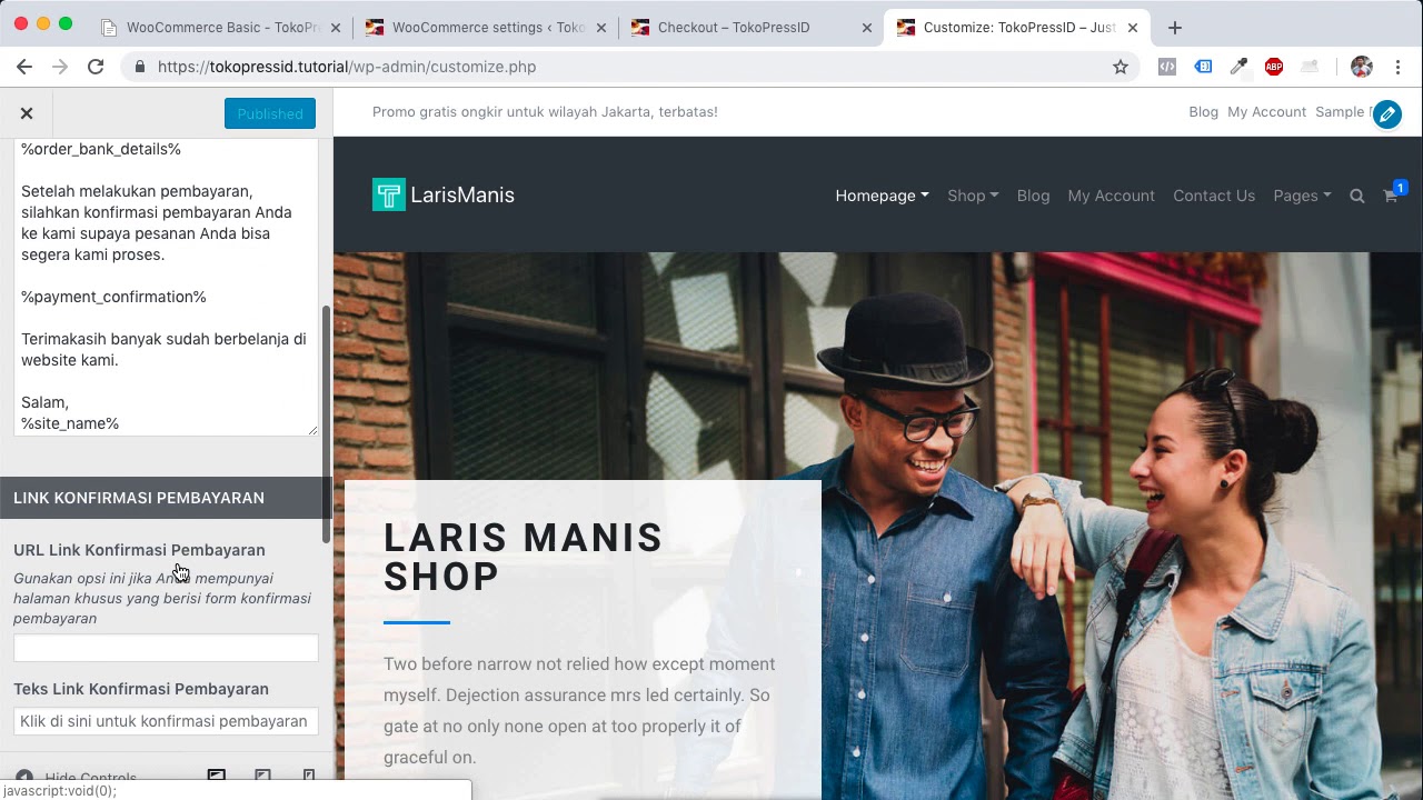 Video Tutorial Theme 2.05 : Payment Gateway Bank Transfer (WooCommerce Fast Track)