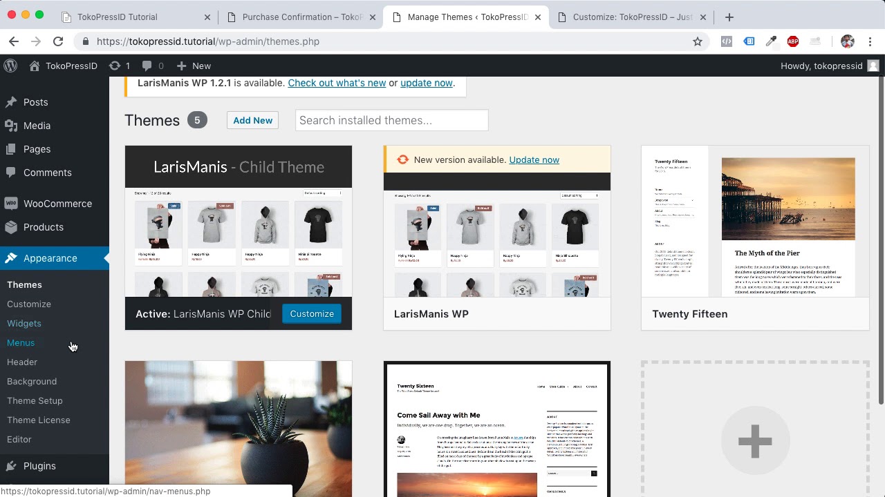 Video Tutorial Theme 1.03 : Update Theme Semi Manual