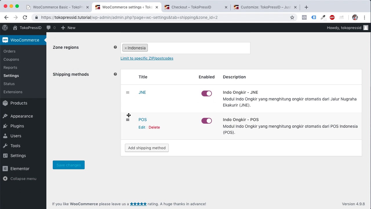 Video Tutorial Theme 2.04 : Shipping / Pengiriman Ke Indonesia (WooCommerce Fast Track)