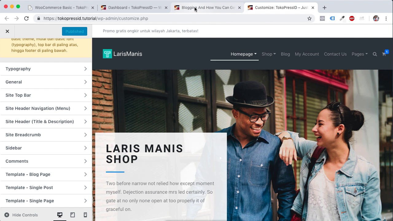 Video Tutorial Theme 1.06 : Anatomi Theme TokoPressID