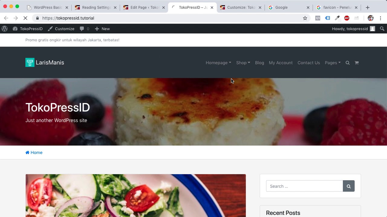 Video Tutorial Theme 1.05 : Homepage Settings