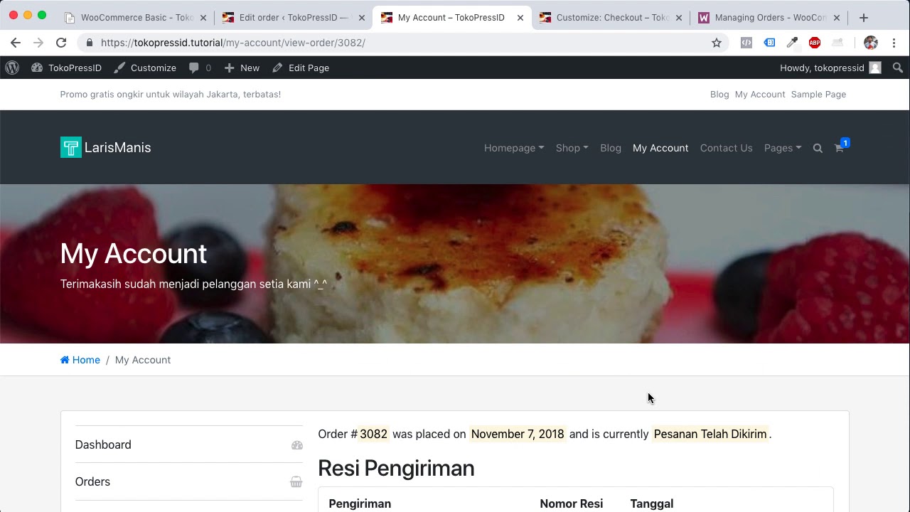 Video Tutorial Theme 2.07 : Manajemen Order (WooCommerce Fast Track)